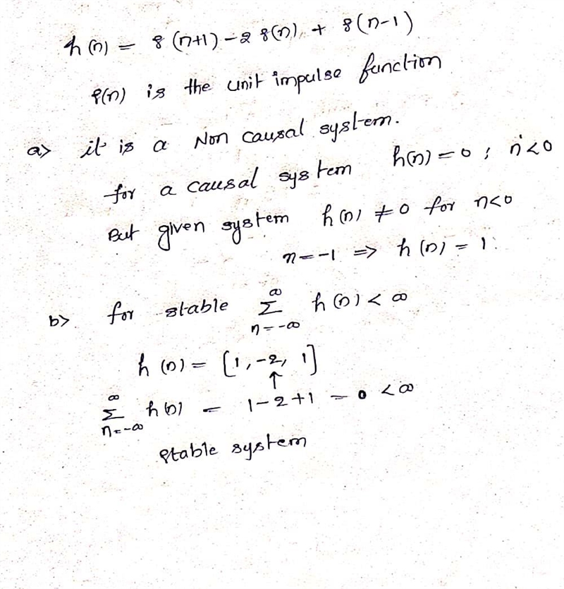 Consider a discrete-time LTI system with impulse response given by h[n] = [n + 1] ???? 2[n-example-1