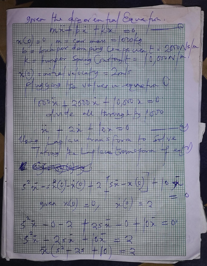 You are studying the behavior of a car bumper during low velocity crashes. The car-example-1