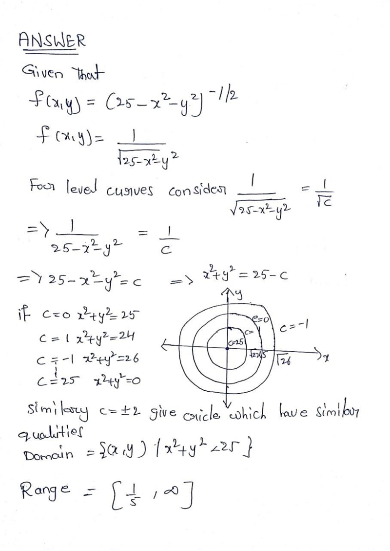 For the function f(x, y) please sketch the level curves of the function, nd then list-example-3