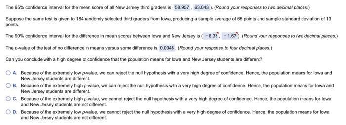 Can you conclude with a high degree of confidence that the population means for Iowa-example-1