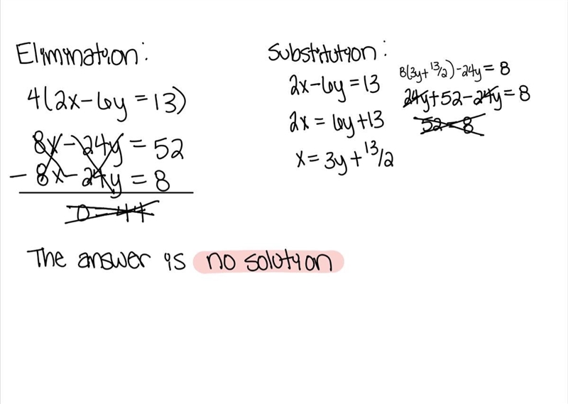 I'm using system of equations and I have to use either substitution or elimination-example-1