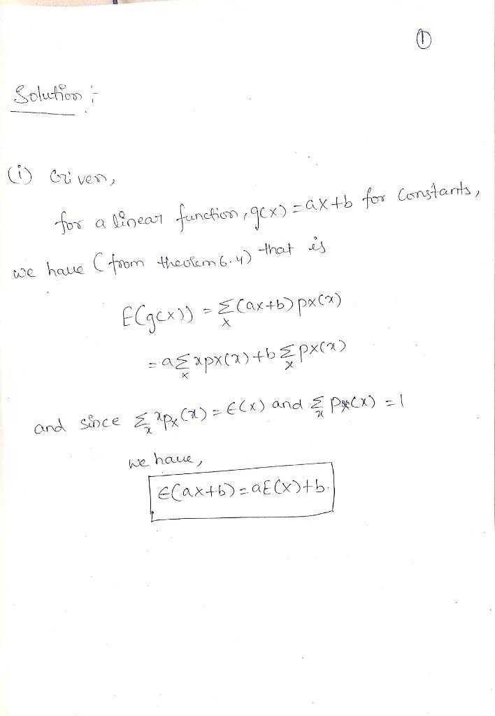 Show using the definition of expected values for discrete random variables (Eq. 5.1) that-example-1