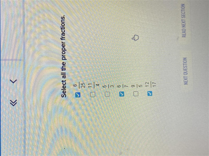 Select all the proper fractions.-example-1