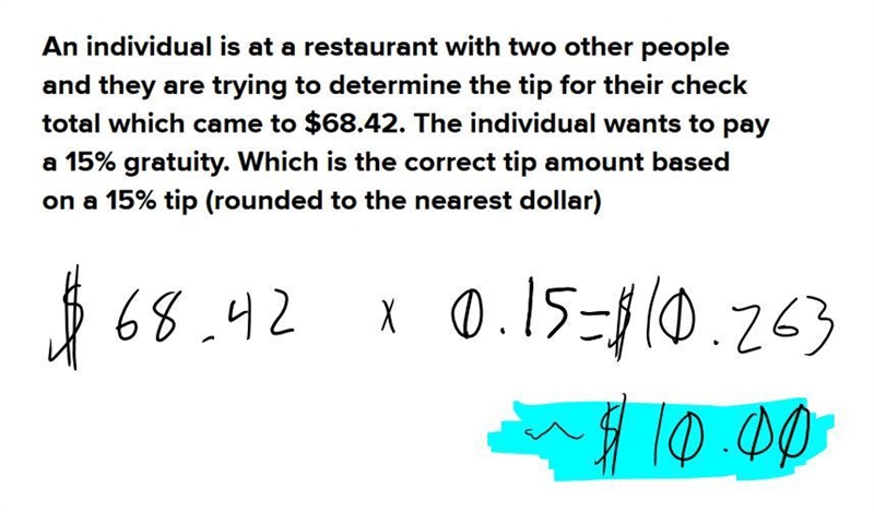 An individual is at a restaurant with two other people and they are trying to determine-example-1