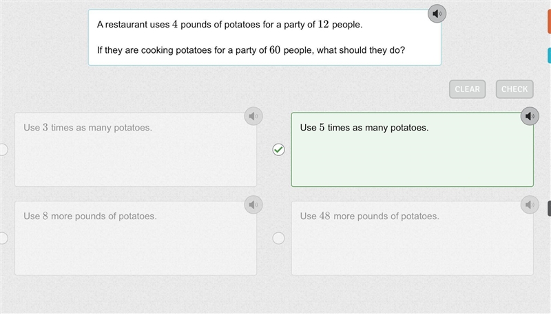 A restaurant uses 4 pounds of potatoes for a party of 12 people if they are cooking-example-1