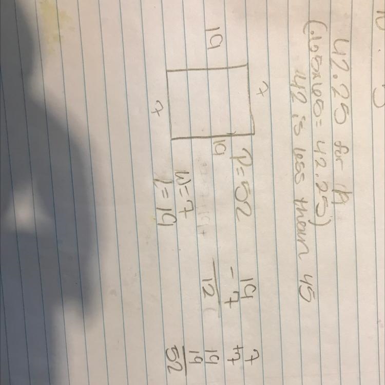 The perimeter of a rectangle is 52cm. The length is 12cm longer than the width. Find-example-1