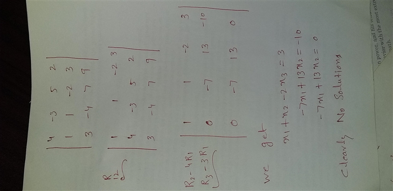 Solve the system of linear equations.(Enter your answers as a comma-separated list-example-1