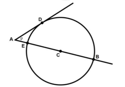 Determine the measure of angle P if the measure of arc BD is 154 degrees and secant-example-1