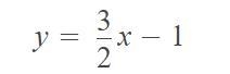 What is the awnser to y=3/2x-1-example-1