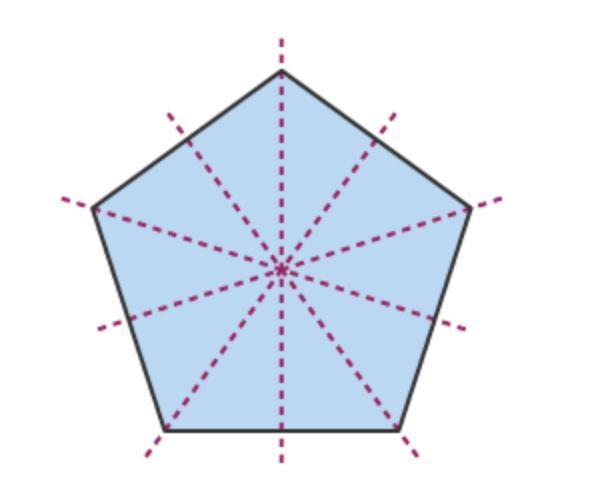 Which statements are true about the lines of symmetry of a regular pentagon? Select-example-1