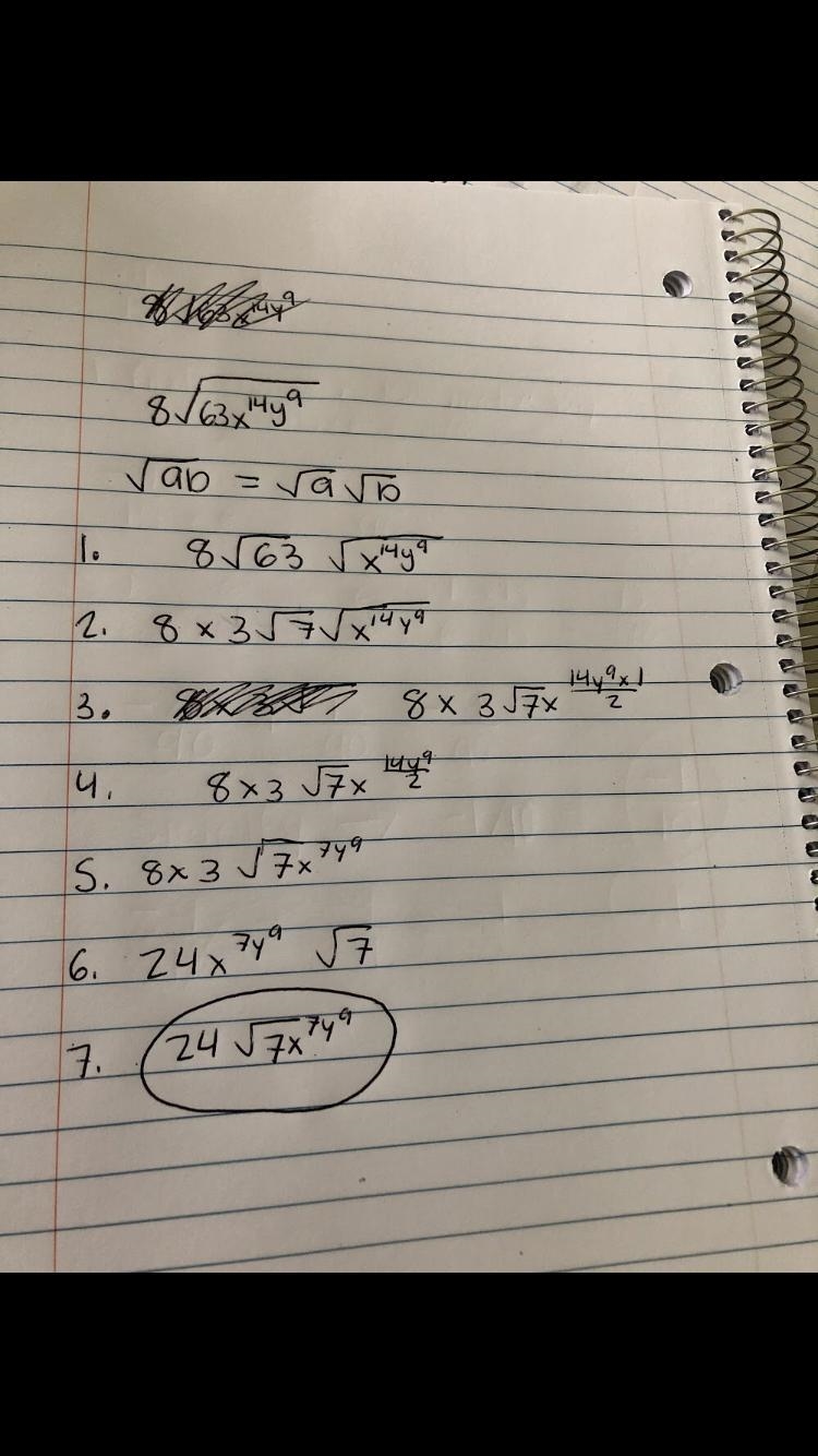 Simplify 8√63x^14y^9-example-1