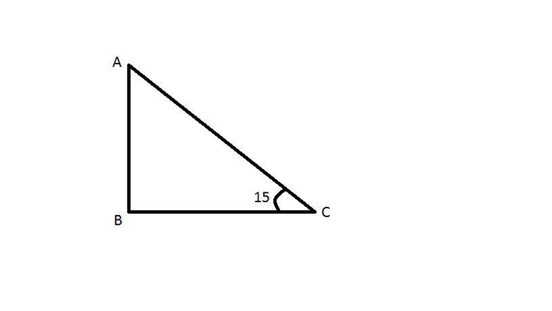 The angle of elevation to the top of a building in New York is found to be 15 degrees-example-1