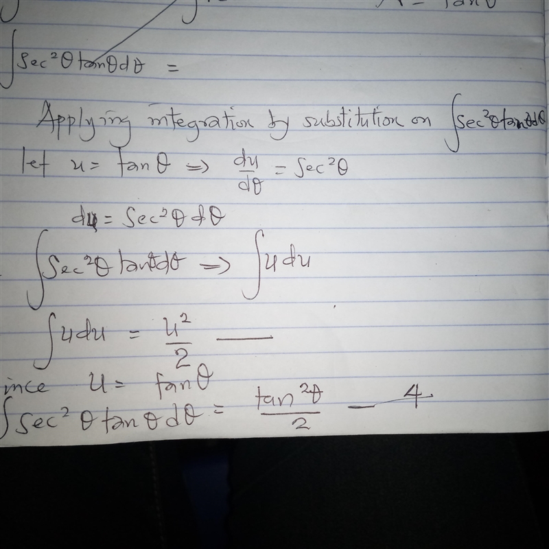 Find the indefinite integral by using the substitution x = 4 sec(θ). (Use C for the-example-2