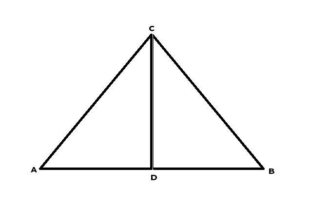 Given that CD¯¯¯¯¯¯¯¯ is a perpendicular bisector of AB¯¯¯¯¯¯¯¯, where D is on AB-example-1