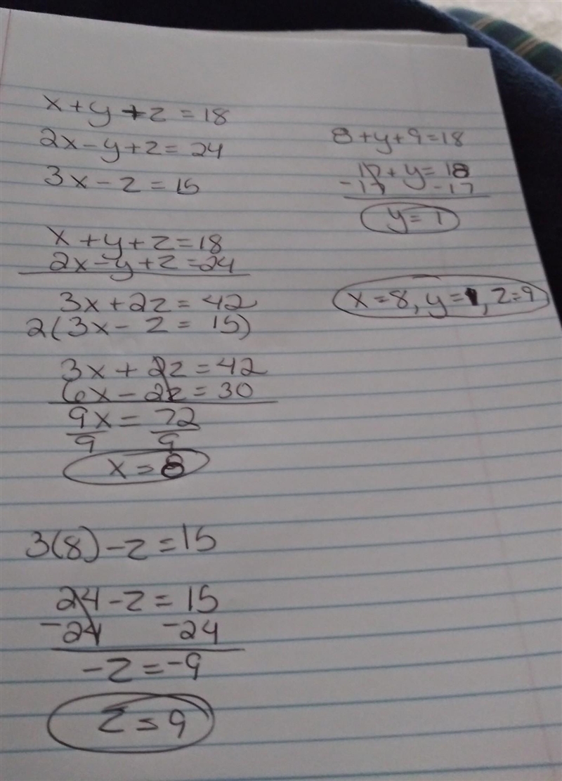 Solve the system of linear equations.-example-1