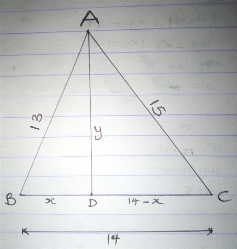 Let ABC be a triangle such that AB=13 BC=14 and CA=15. D is a point on BC such that-example-1