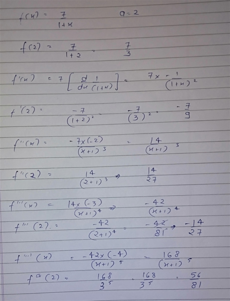 Use the definition of a Taylor series to find the first four nonzero terms of the-example-1