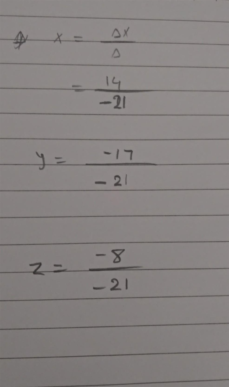 Solve 2 + 2y + z=4 3x-4y- 2z=2 5x+3y+5z=-1​-example-3