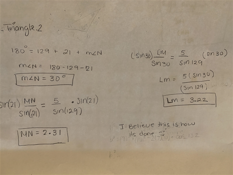 I am having trouble understanding whether to use the law of sines or cosines to use-example-1