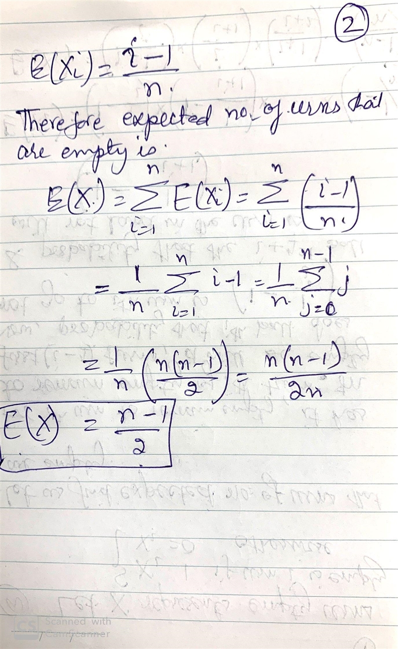 A total of n balls, numbered 1 through n, are put into n urns, also numbered 1 through-example-2