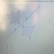 Polygon ABCD reflects about line to make polygon EFGH. What is the length of ? A. 2 units-example-1