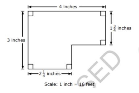 This diagram is a scale drawing of a store. To the nearest 50 square feet, what is-example-1