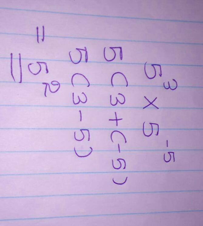 Simplify the expression 5³×5‐⁵-example-1