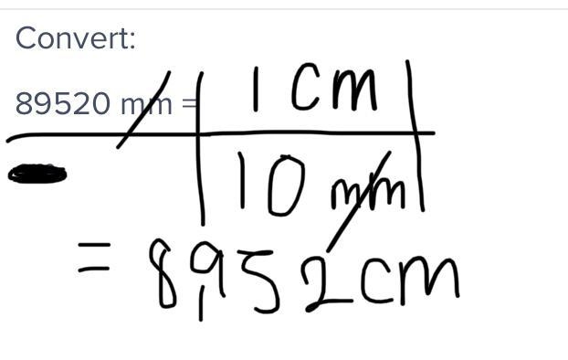 Convert: 89520 mm = cm-example-1