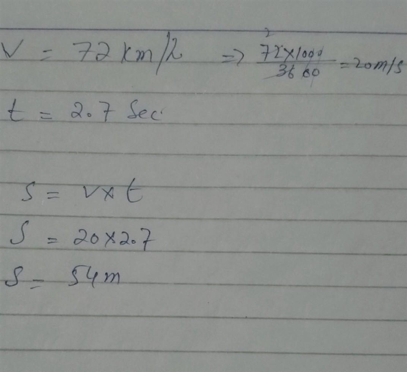 How do you solve this? Mr Menke was driving in the rain at a steady speed of 72km-example-1