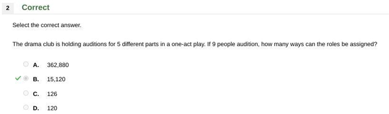 The drama club is holding auditions for 5 different parts in a one-act play. If 9 people-example-1