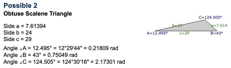 Determine the number of triangles ABC possible with the given parts. b = 24, c = 29, B-example-2