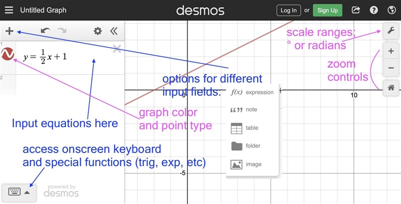 What is the Desmos Graphing App for Algebra and how do you use it. Is it a computer-example-1