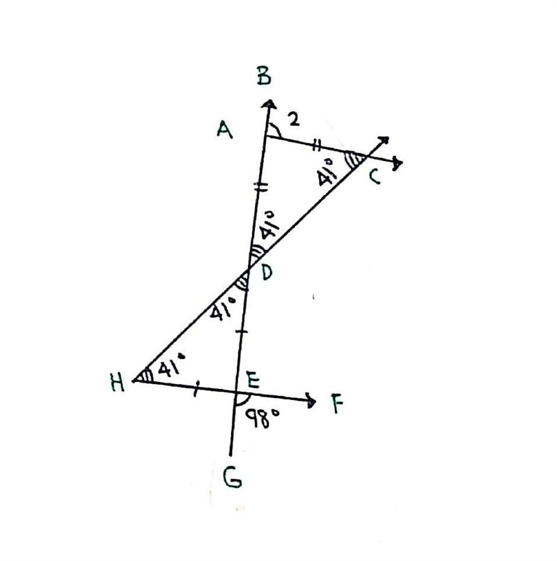 Find the value of x m<2 = 6x + 4​-example-1