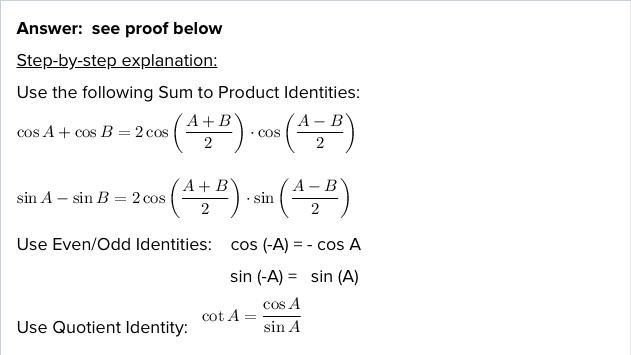 Help please! I need to prove this using identites show all steps cosx+cos7x/sinx-sin-example-1