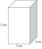 What is the area of the front of the rectangular prism? Area = cm2 Area=BH 6 CM, 3 CM-example-1