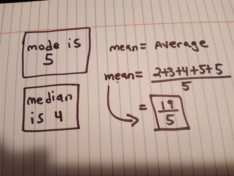 Compute the mode, median, and mean for 23455-example-1