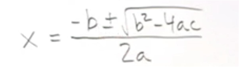 Can someone explain the quadratic formula to me.-example-1