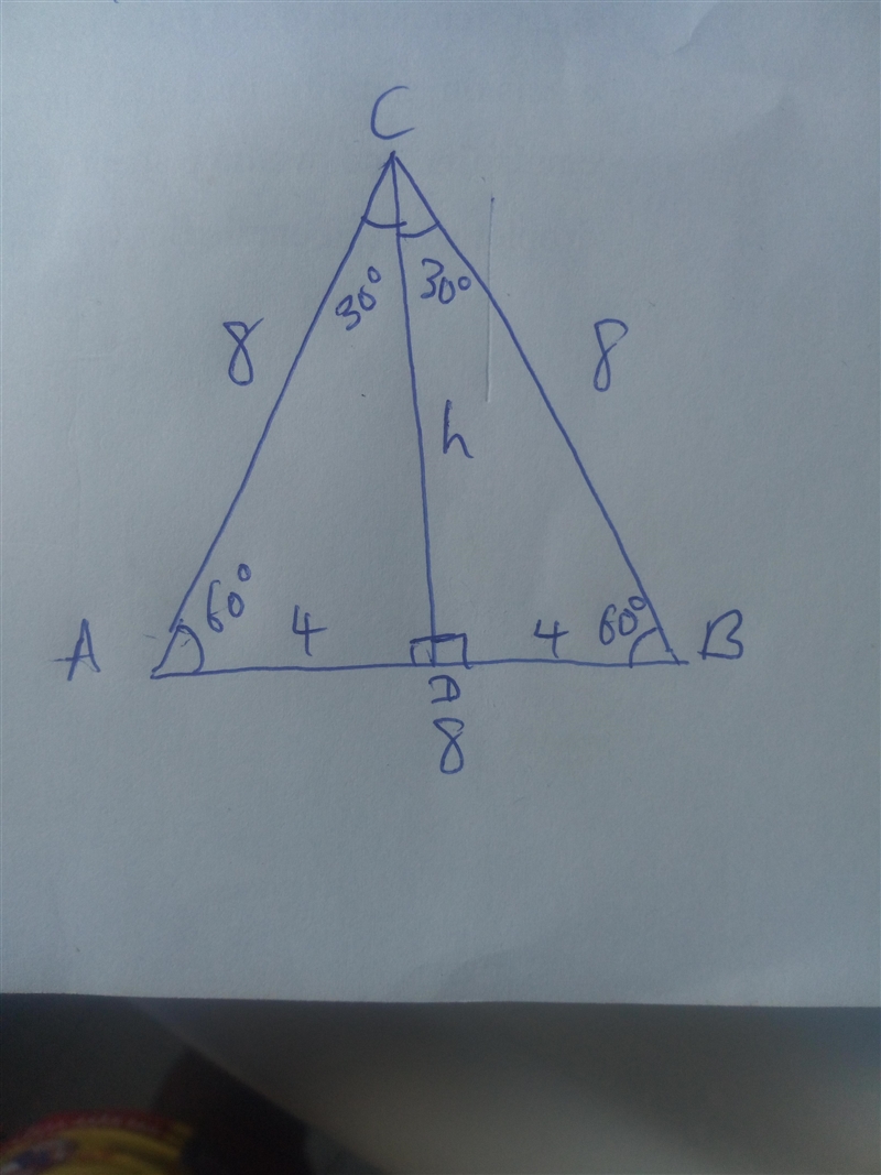 2) Find the height (to the nearest tenth) of an equilateral triangle with sides measuring-example-1