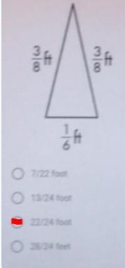 Which is the perimeter of the triangle below? 13/24 foot 22/24 foot 28/24 foot​-example-1