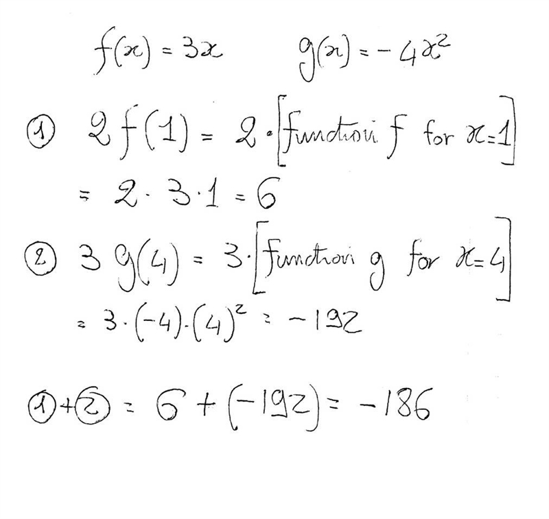 Find the value of f(2)+3+g(−4) if f(x) = 2x−4 and g(x) = x^2 −4x-example-1