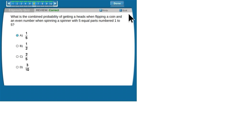 What is the combined probability of getting a heads when flipping a coin and an odd-example-1