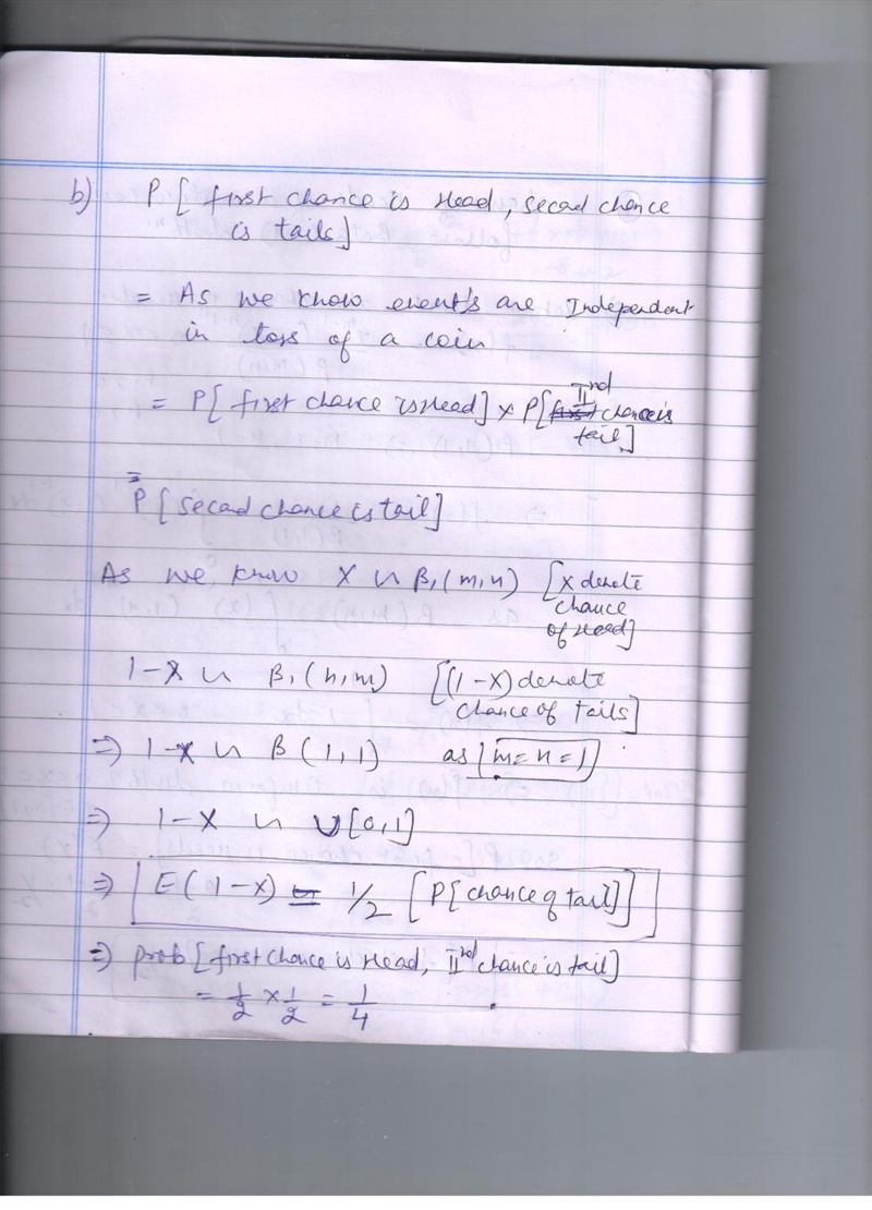 1. The chance of heads of a random coin is picked according to the beta (1,1) distribution-example-2