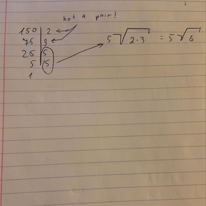 Simplify radical 150 = ________-example-1