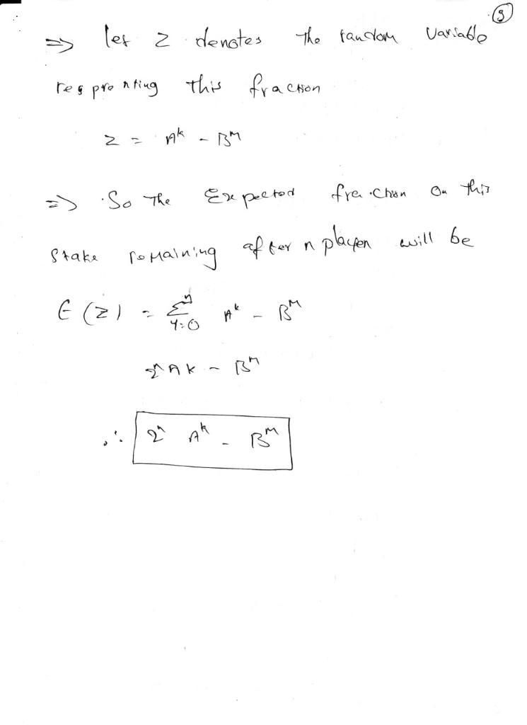 Consider a gambler who at each gamble is equally likely to either win or lose 1 unit-example-3