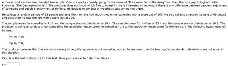 The producer believes that there is more variety in people's appreciation of comedies-example-1