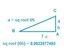 Suppose ABC is a right triangle with sides of lengths​ a, b, and c and right angle-example-1