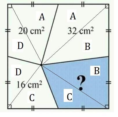 Calculate the missing area-example-1