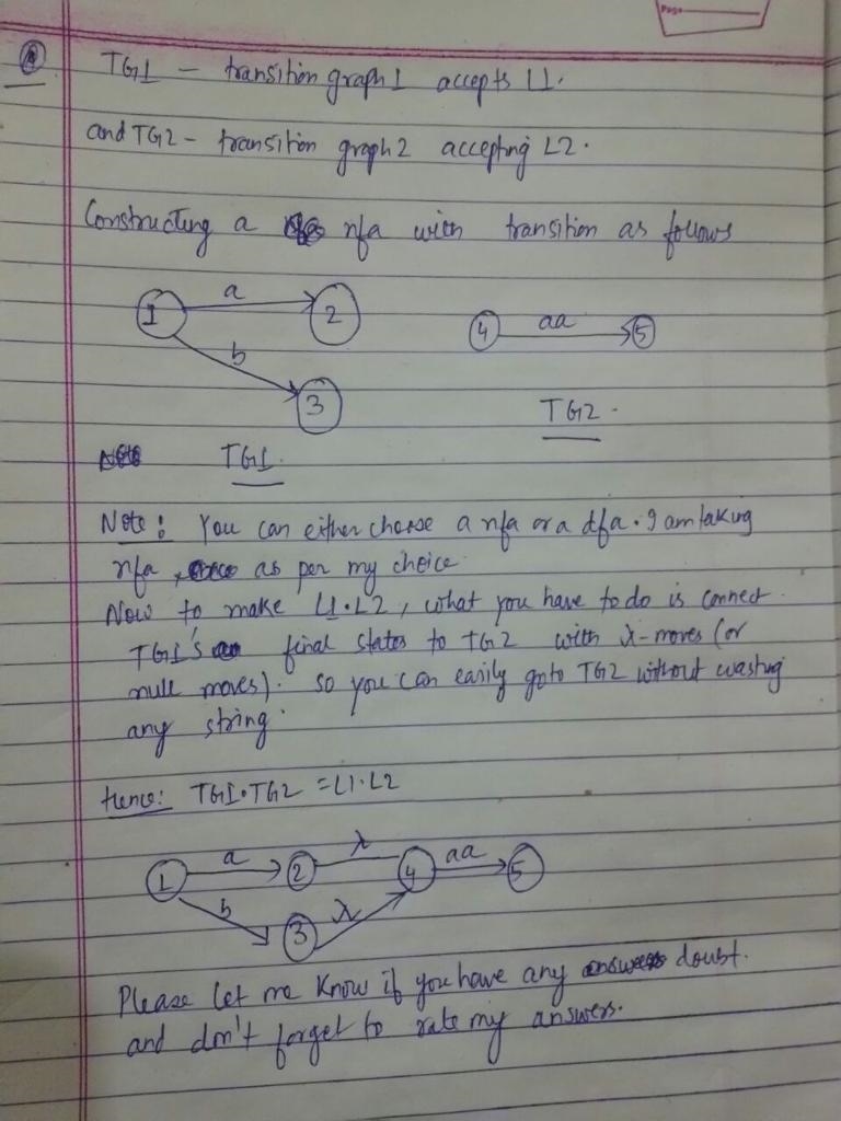 c)Given a TG, called TG1, that accepts the language L1 and a TG, called TG2, that-example-1