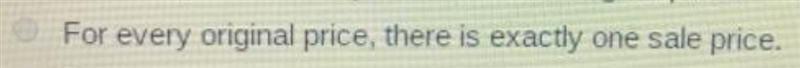 Which statement best describes why the sale price is a function of the original price-example-1