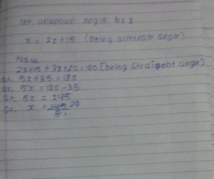 In the adjoining figure, find the value of x for which The lines l and m are parallel-example-1